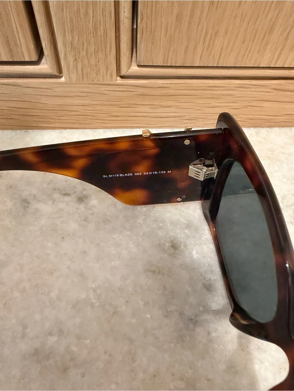 Saint Laurent sunglasses: SL M119 BLAZE - MEDIUM HAVANA AND LIGHT GOLD